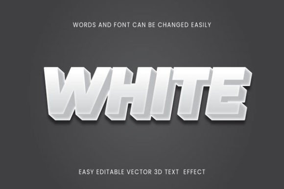 Download White  - 3d Editable Text Design Font - Design font Collection