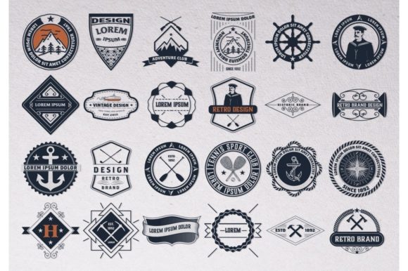 Download Logotypes Set and Vintage Insignias - Premium Resources