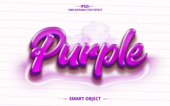 Download Purple Text Effect Design Font Effect - Design font Collection