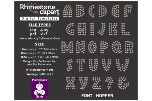 Download Rhinestone Design FONT - HOPPER 1" - Design font Collection